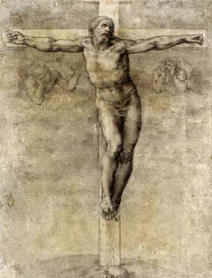 Michelangelo Buonarroti Christ on the Cross Norge oil painting art